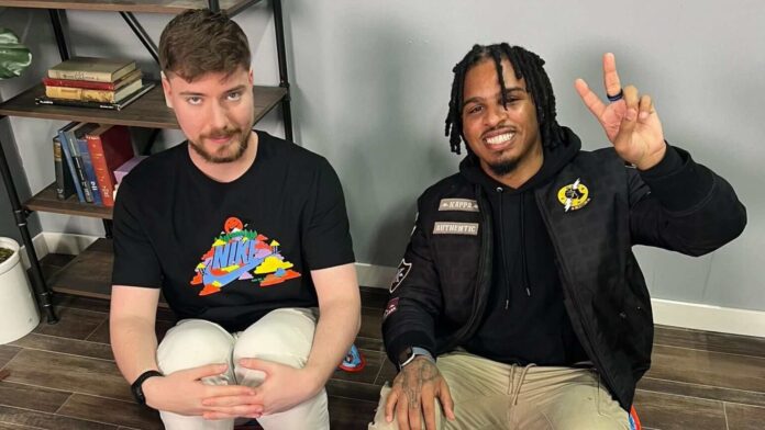 Keith Lee and MrBeast in a file photo [Image-Twitter@Dexerto]